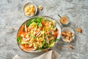 chicken salad mit swiss gouda